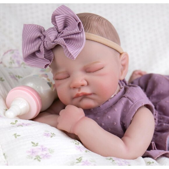 20" Body Reborn Baby Doll Realistic Floppy Newborn Girl Feeding Accessories - Picture 2 of 6
